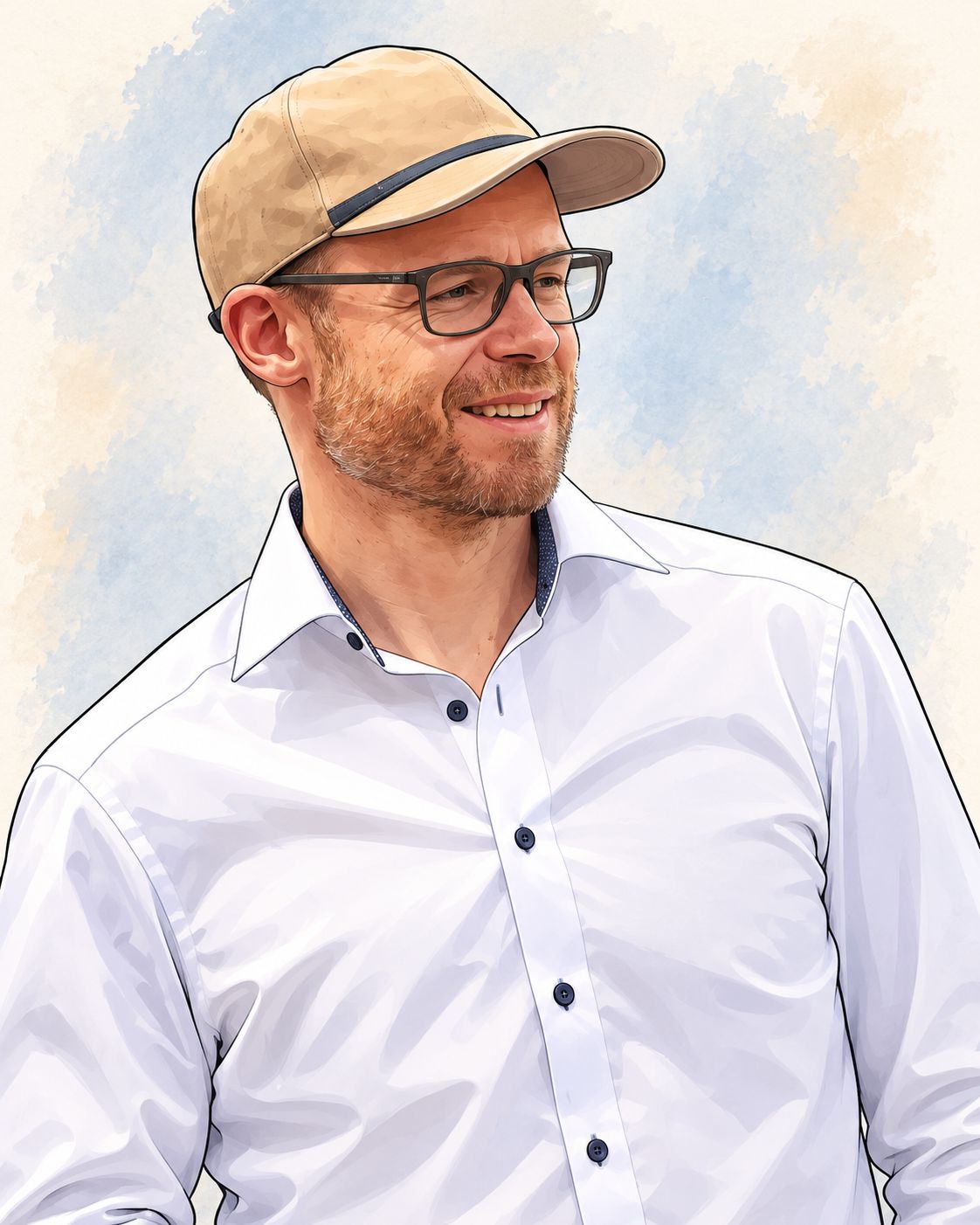 Illustriertes Porträt von Christoph Heuwieser